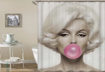 Marilyn Monroe Bubble Gum Shower Curtain