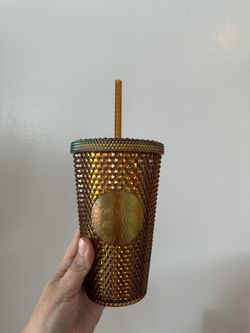 Starbucks 2021 Grande Honeycomb Gold Studded Tumbler