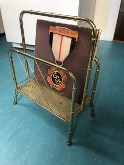 MCM Brass record/magazine holder