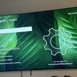 TCL 75 In Tv With Wall Mount