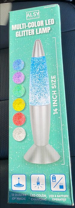 Alsy Multi-Color LED Glitter Lamp 14 Inch