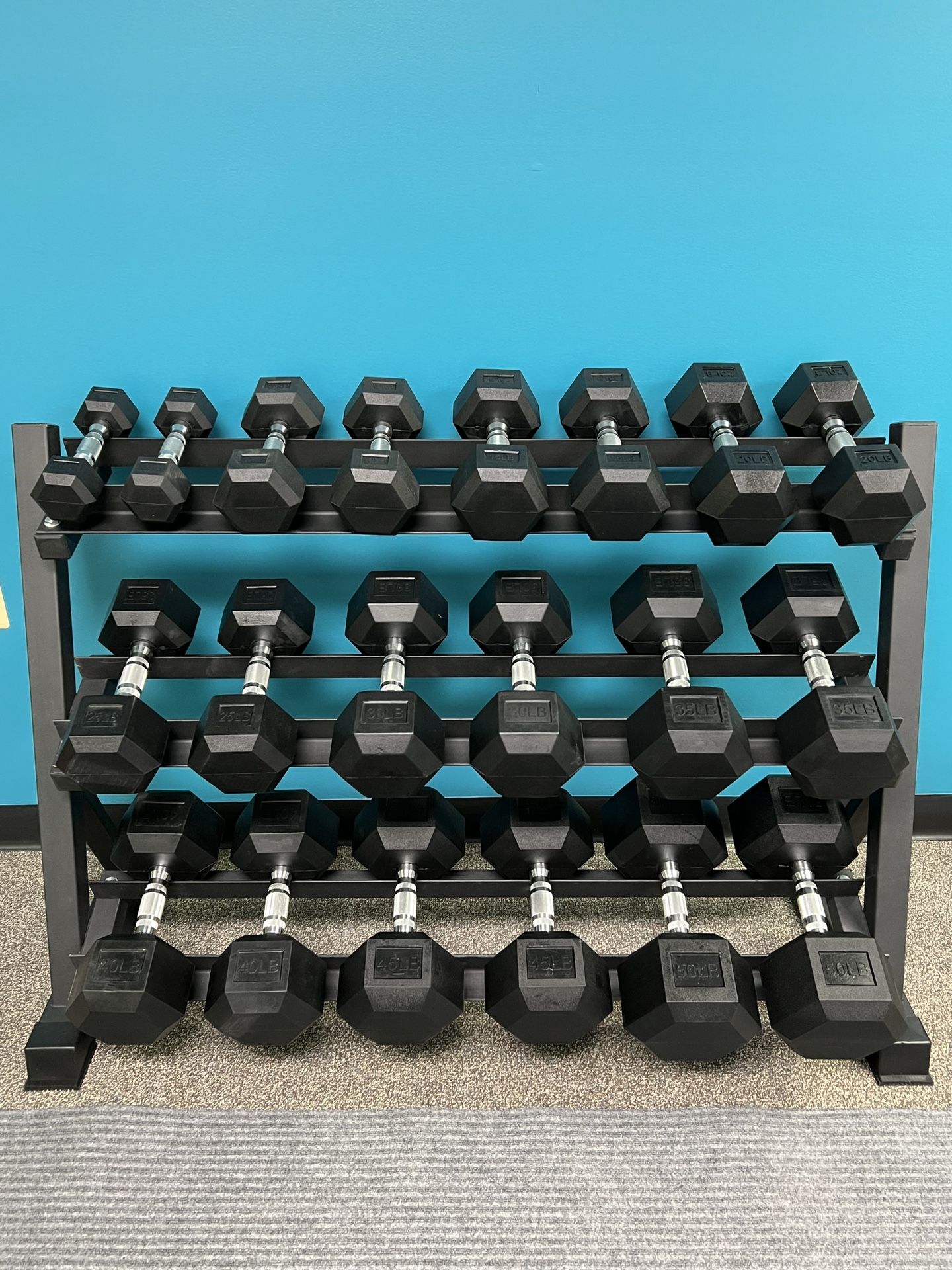 550lb Dumbbell Set With Rack. Brand New. 