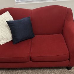 Red Loveseat  $50 - Pick Up Only 