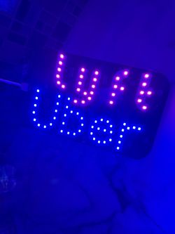 LED Light Sign for Car, Taxi Windshield LED Car Sign with Cups