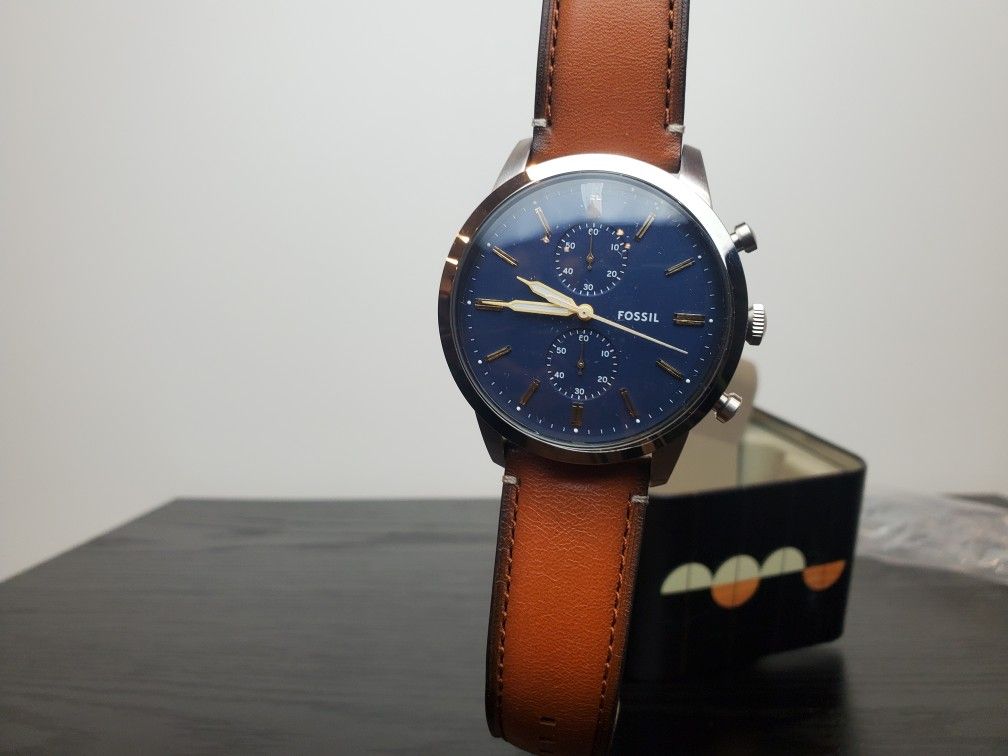 New Fossil Townsman 44mm Chronograph Watch FS5279