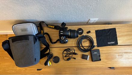 Nikon D3200 Black 24.2 MP CMOS Digital SLR Camera – $380 (OBO)