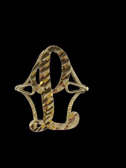 Gold "L" ring #32066