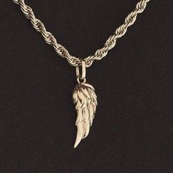 Angel Wing Pendant Chain New Gold 