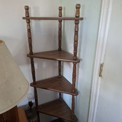 Vintage corner bookcase