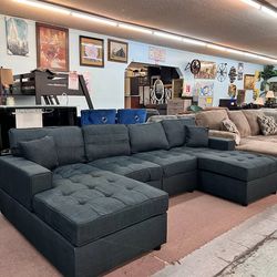 🚚Hot Deal🚚Brand New Two Chaise Sectional Couch $699, Payment Available, Delivery Available