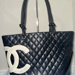 Chanel Black Quilted Cambon Tote