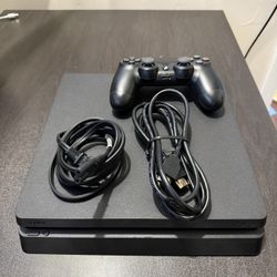 PS4 Slim 1TB + Controller + Cables