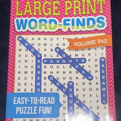 Puzzle Book Large Print Word Finds (Vol.342) 