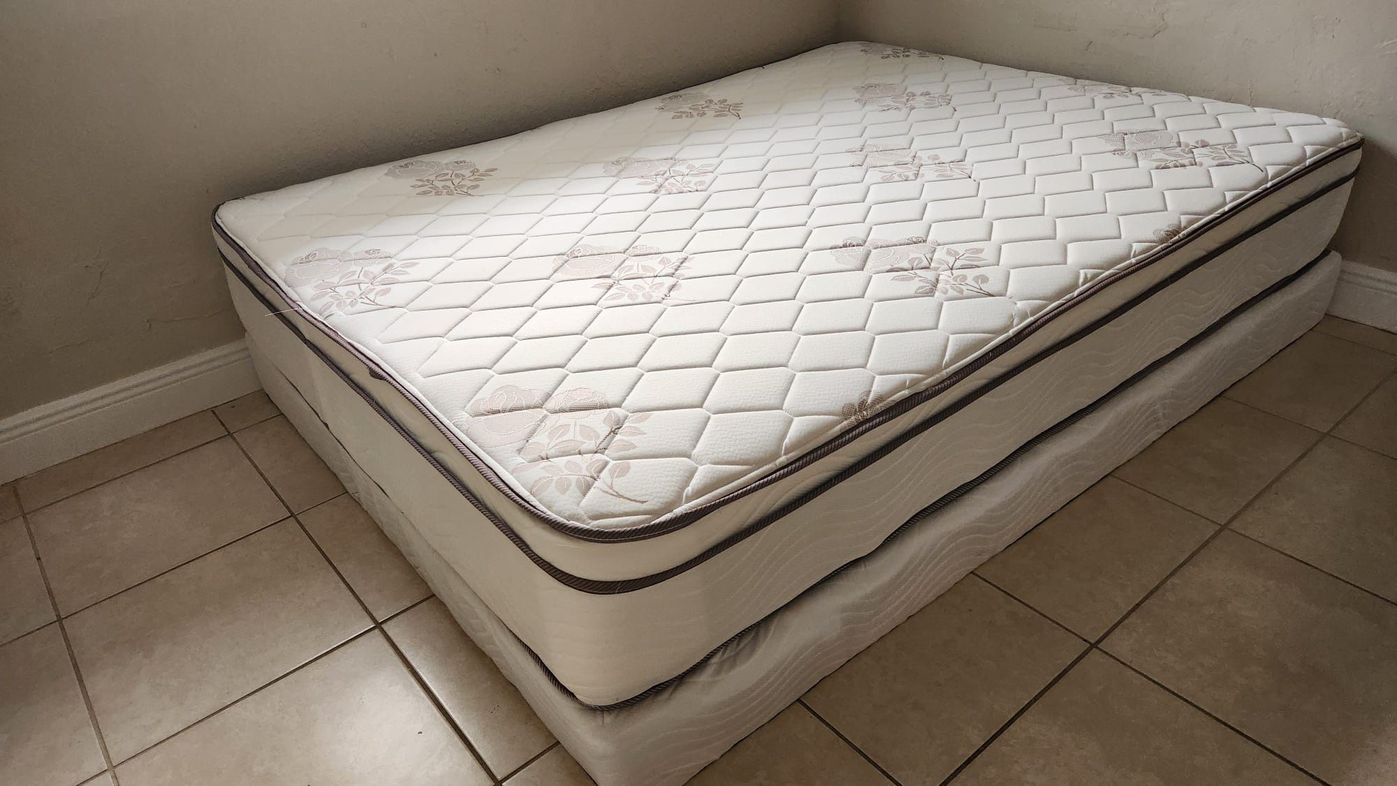 New King Mattress And Box Springs Bed Frame Is Not Included 