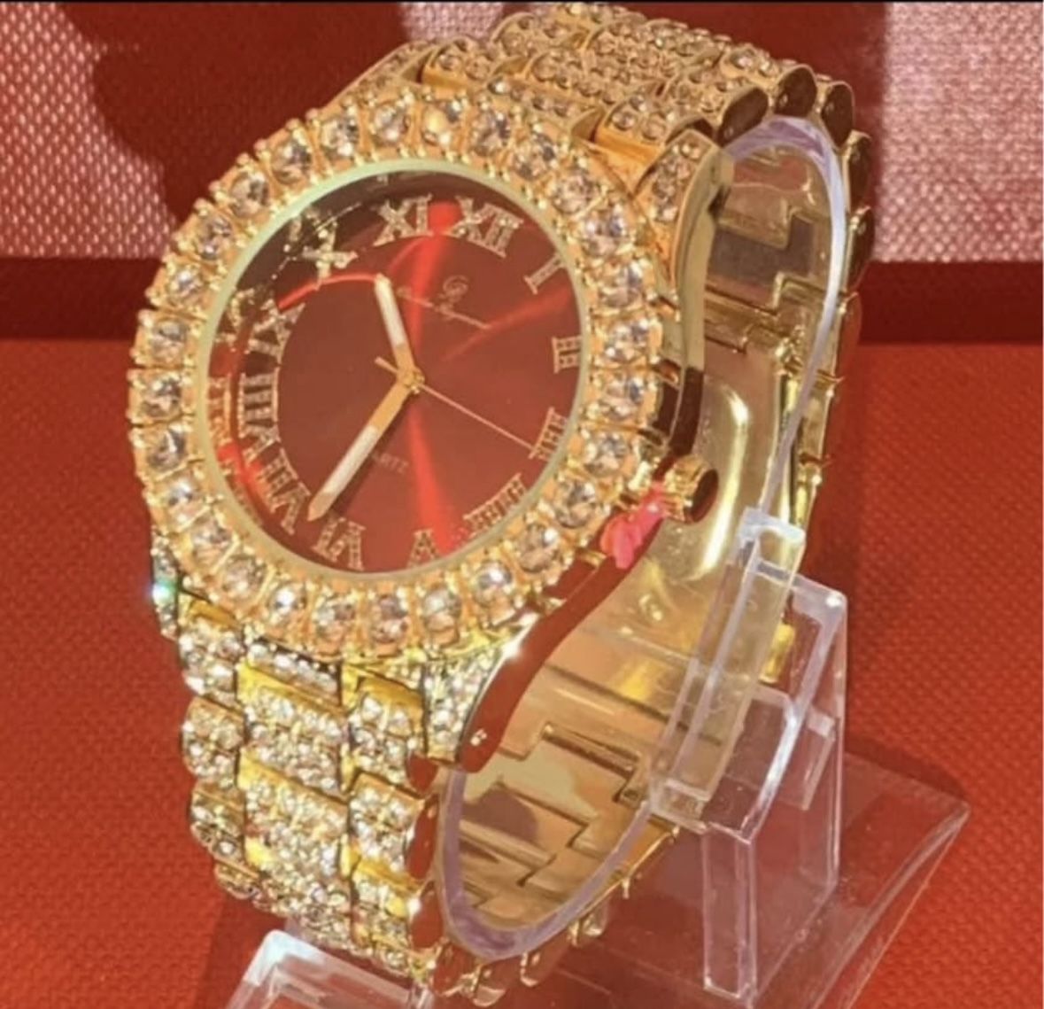 Men’s 14k Gold Plated Watch 