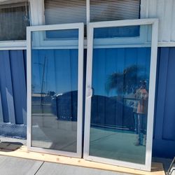 77x36 slidding glass doors . No frame