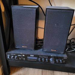 Klipsch Bookshelf Speakers And Bluetooth Receiver