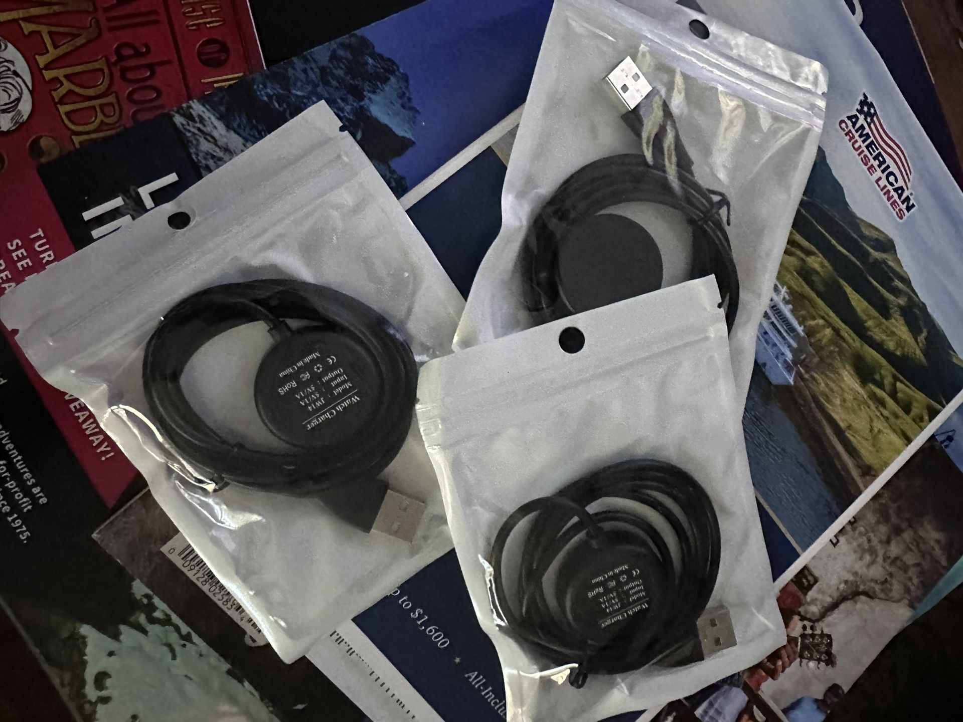 NEW 3 (Three) Original Replacement Chargers; Compatible with Rainbuvvy 1.43" Smart Watch (Chargers)