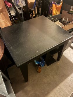 Large black end table