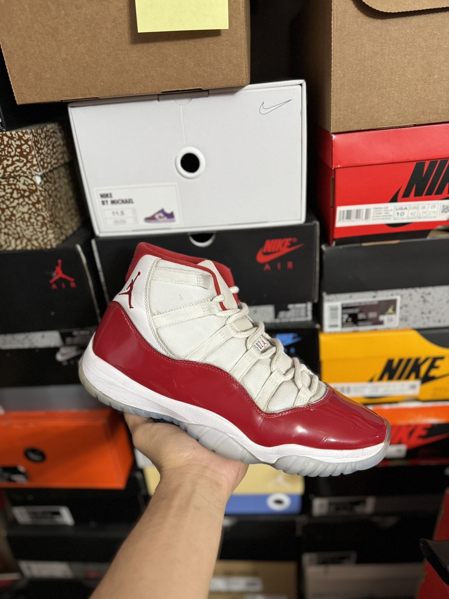 Jordan Cherry 11s size 11 USED But Clean