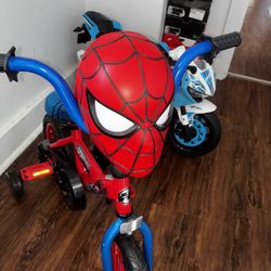 Toddlers Spider-man Bike With Light Up Eyes 