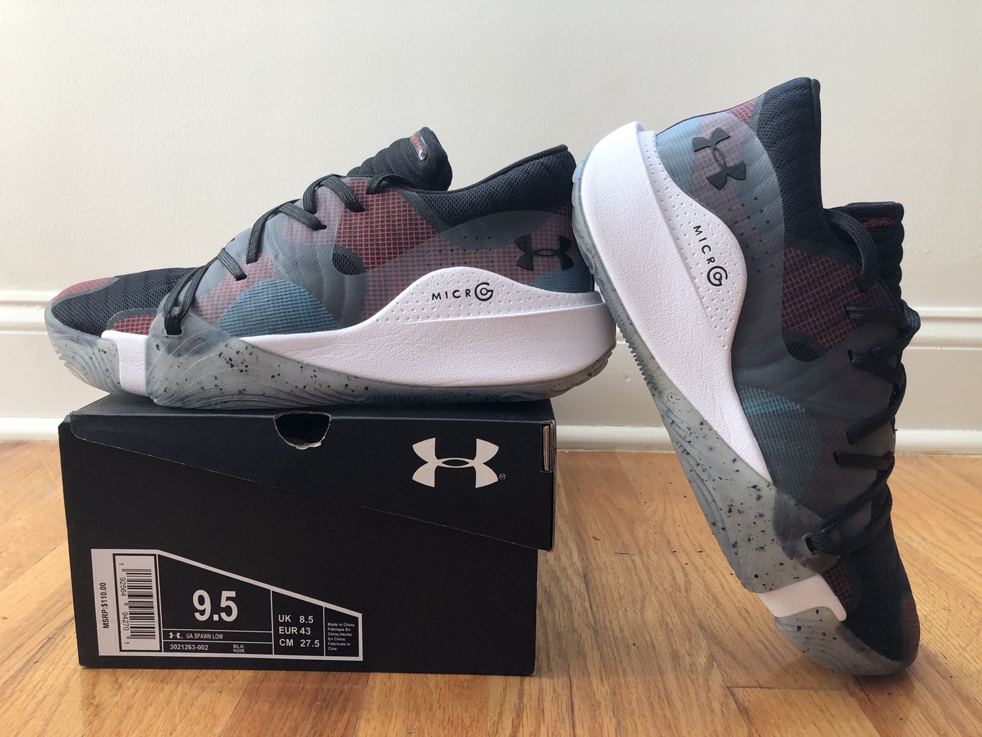 NEW Under Armour Spawn Low (size 9.5) Basketball Shoes Indoor/Outdoor