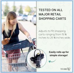 Totes Babies - Car Seat Carrier for Shopping Carts, Allows Babies, Newborns, Infants and Toddlers to Stay Snug or Sleeping in Car Seat While Parents S