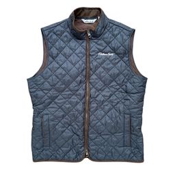 Peter Millar Essex Quilted Vest Men’s Fleece Lined Size Large Platinum Equity