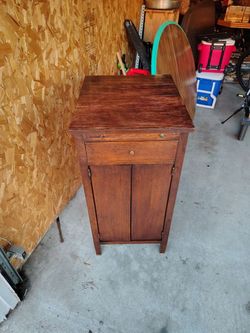 Vintage arts and crafts bar cabinet