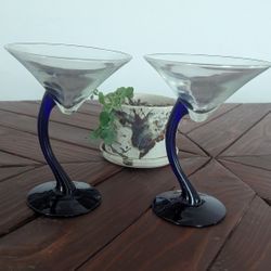 2 Libbey Glass Bravura Martini glasses (vintage)