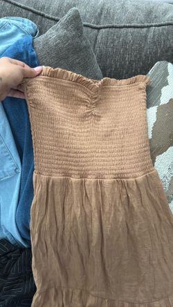 Tube Top Light Brown Dress