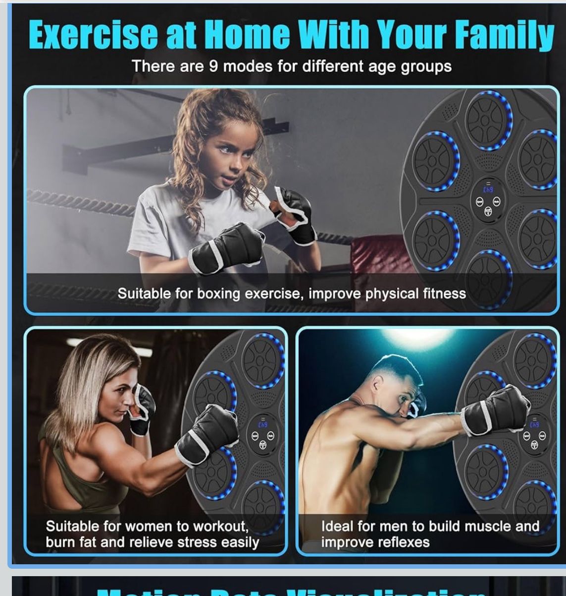Music Boxing Machine, Intelligent Bluetooth Interactive Wall Mounted