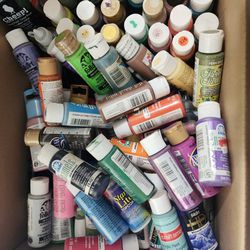 Acrylic Paints 100 Bottles .50 Each Or $50for All Of Them
