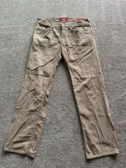 Lucky Brand Pants Men's 36x34 Beige 361 Vintage Straight Chino Casual Corduroy