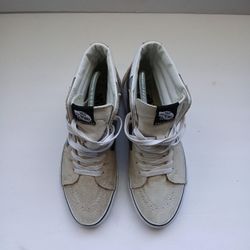 RARE  SAMPLE Vans REFLECTIVE FLAME TRUE WHITE Sk8 Hi Sneaker M 9 W 10.5