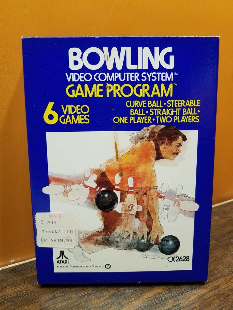 Atari 2600 bowling 6 video game CIB