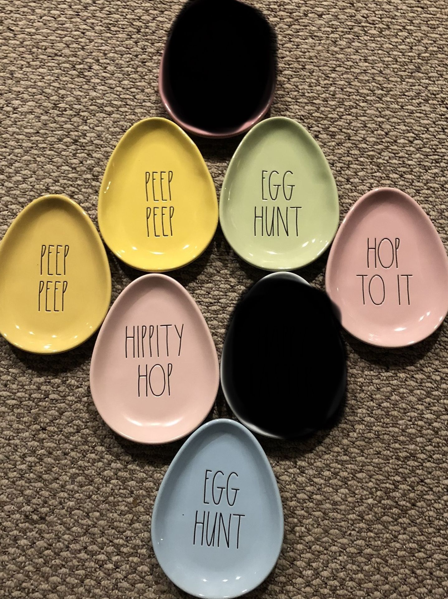 Rae Dunn Easter Egg Plates 