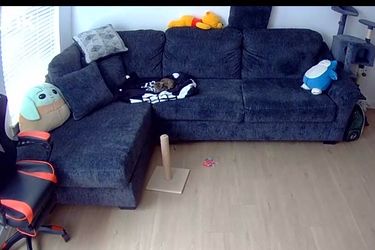 Large gray sectional couch