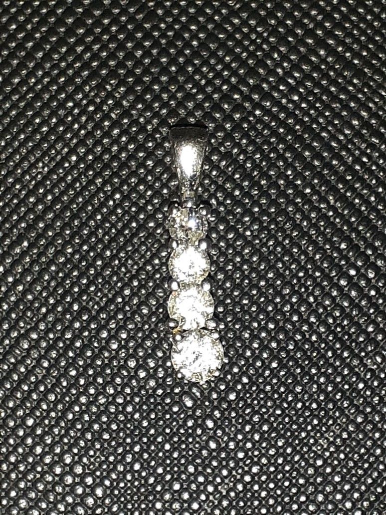 Platinum and Diamond Drop Pendant (Pendant Only) 