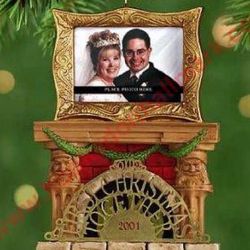 Hallmark Ornament Our First Christmas Together 2001 Photo Holder Picture Frae b8