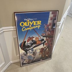 Vintage Disney Framed Poster 
