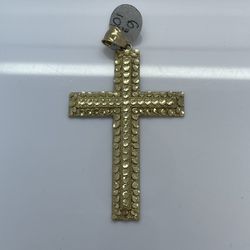 Gold Cross Pendant 10K New 