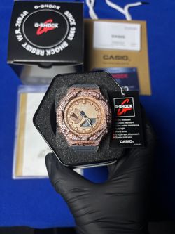 Rose gold & diamond Gshock
