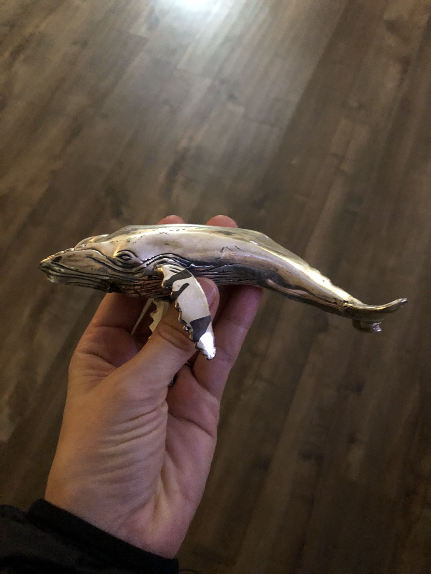 Pewter Silver Whale Collectible Sea Life Figurine Animal