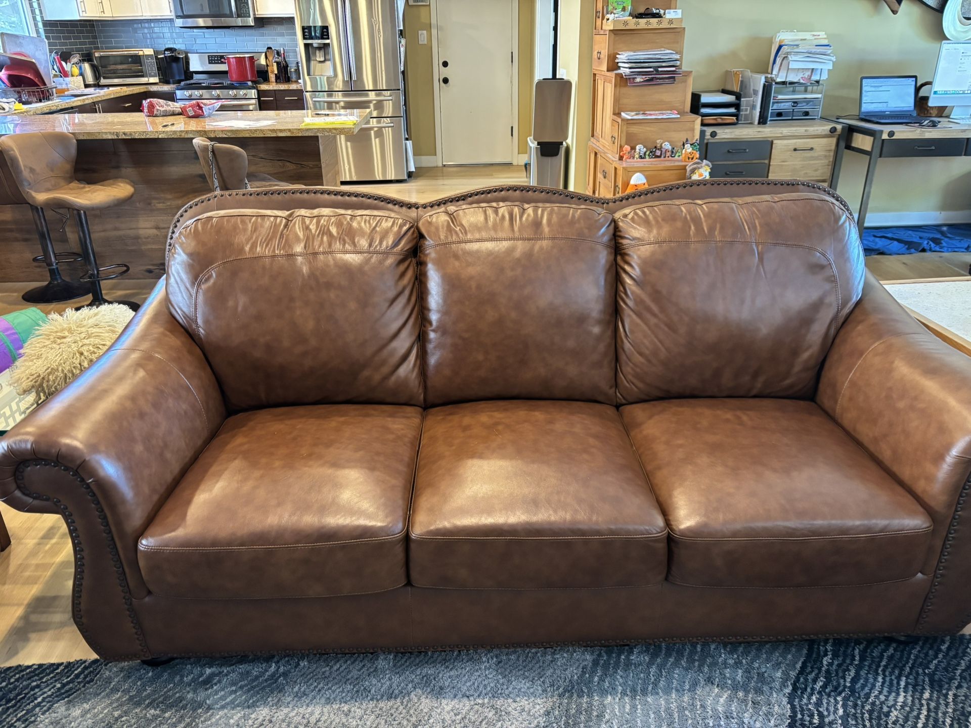Leather Sofa And Love Seat