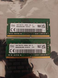 32GB (2x16GB) Sk Hynix 3200mhz DDR4 SODIMM Laptop RAM