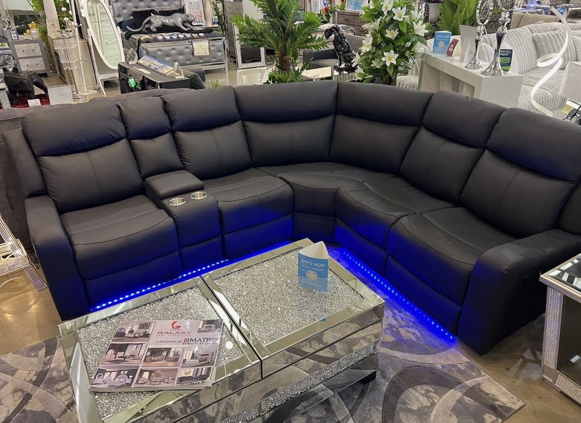 RECLINING LED SECTIONAL