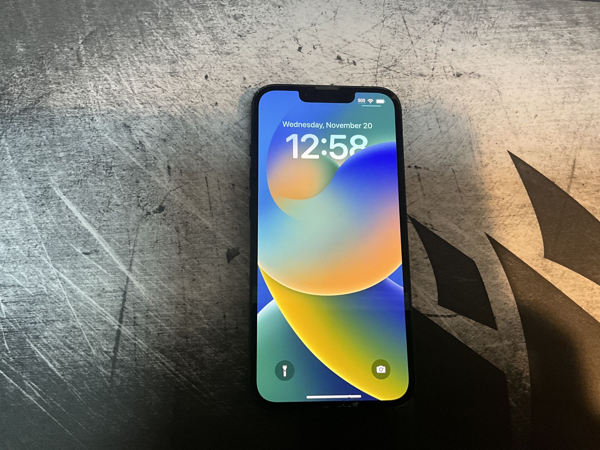 Apple iPhone 13 - 128gb - Blue - (Unlocked) - "Cracked Screen- Sold As Is - No Return    - This device is carrier Unlocked Read Description) The phone