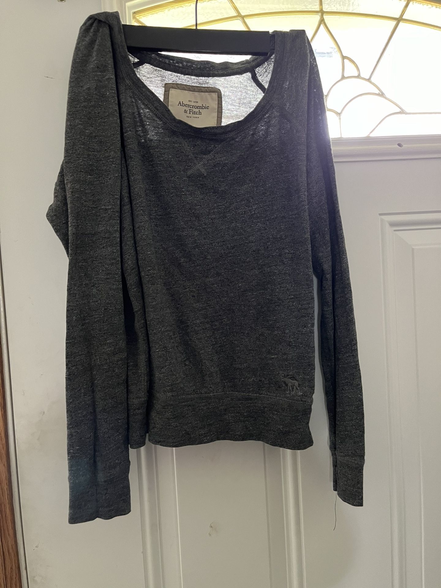 Grey XS Abercrombie and Fitch Long Sleeve Shirt
