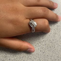 White Gold Silver 10k Ring